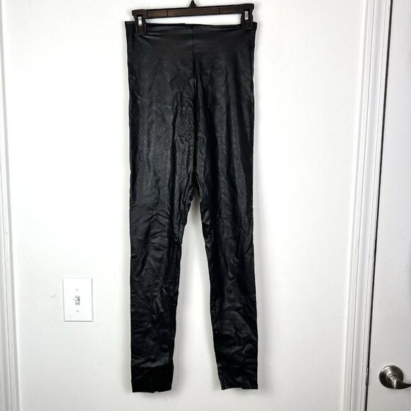 Commando Perfect Control Black Faux Leather High Rise Leggings Size S - Picture 5 of 9